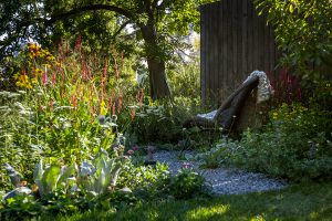 Ian Barker Gardens_Melbourne International Flower & Garden Show 2016_Erik Holt Photography_Gravel Path & Chair