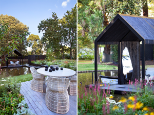 Ian Barker Gardens_Melbourne International Flower & Garden Show 2016_Sally Plottel Photography_Outdoor Furniture & Boathouse