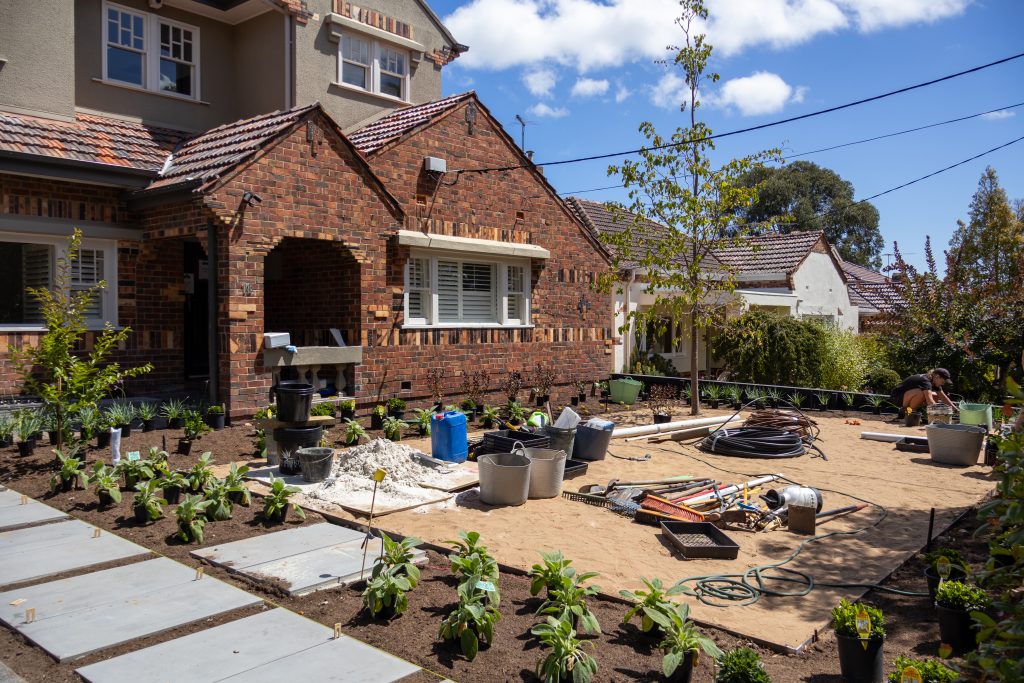 Inside our construction phase of our Glen Iris transformation by Ian Barker Gardens - demolition, drainage and hardscape work underway
Construction is one of the most important stages in landscape design. It's the bones of a project - demolition, drainage, and hardscape - that determine how a garden ages, performs, and presents itself year after year.